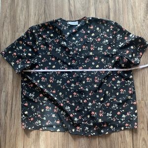 Vintage plus size button down blouse - 2X - 3X depending on fit preference